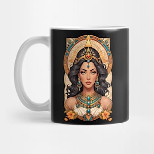 Cleopatra Queen of Egypt retro vintage floral design Mug